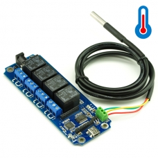 TOSR04-T - 4 Channel USB/Wireless 5V Relay Module with DS18B20